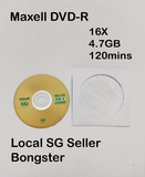 DVD-R single use with sleeve 10 pieces per set