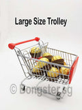 Miniature metallic shopping supermarket trolley 3 sizes