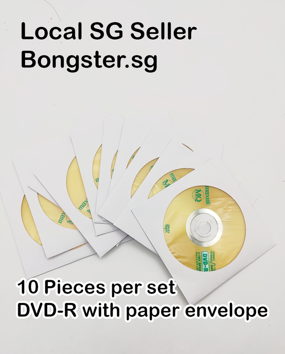 DVD-R single use with sleeve 10 pieces per set