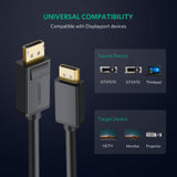 Ugreen 4K DisplayPort Male to Male Cable (Black)