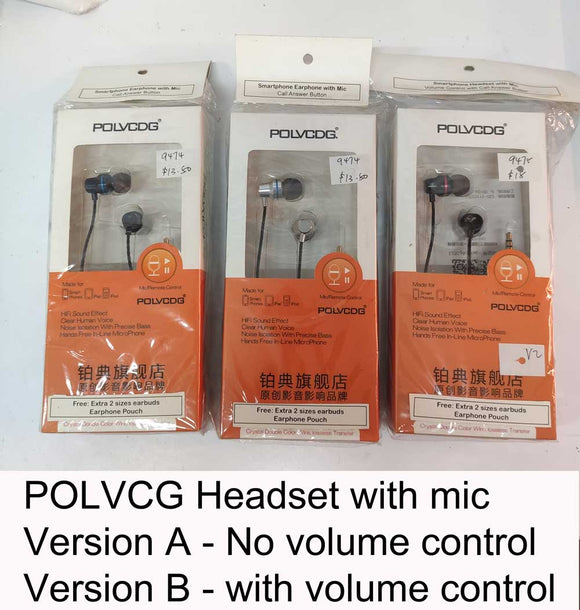 Earphone with microphone POLVCDG