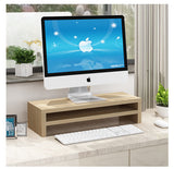 Sturdy 2 level wooden monitor riser LCD / Led Ergonomic stand, Model G