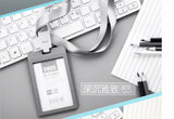 UHOO 6623 /6624 ID card Namecard card holder with lanyard