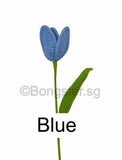 Crochet knitted Tulip flower for gift idea home decor