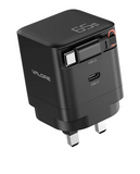 Valore PD65W GaN Wall Charger with Retractable Cable PA-013