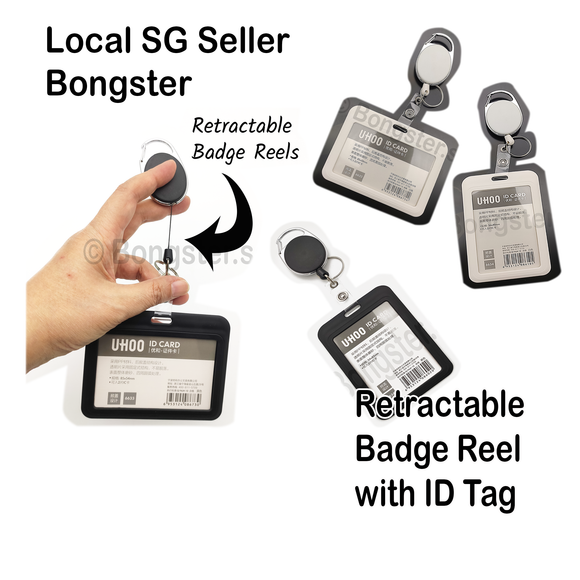 Retractable Badge reel with hook ID tag