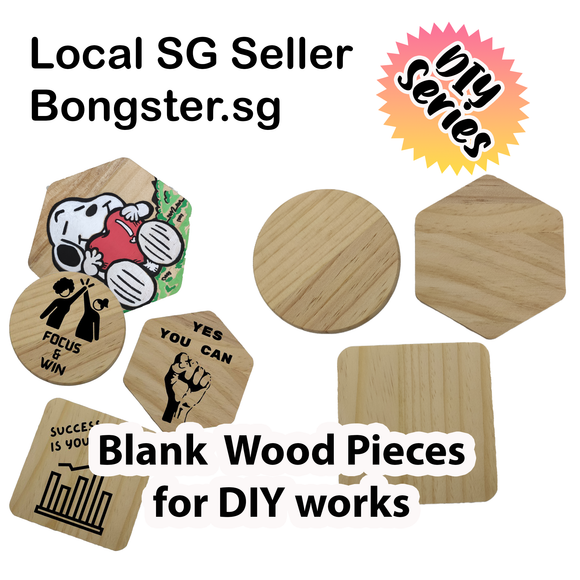 5 pieces DIY Wood pieces for crafting painting coaster artwork