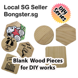 5 pieces DIY Wood pieces for crafting painting coaster artwork