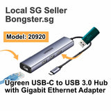 Ugreen Usb-C USB3.0 Hub with Gigabit Ethernet Adapter 20920