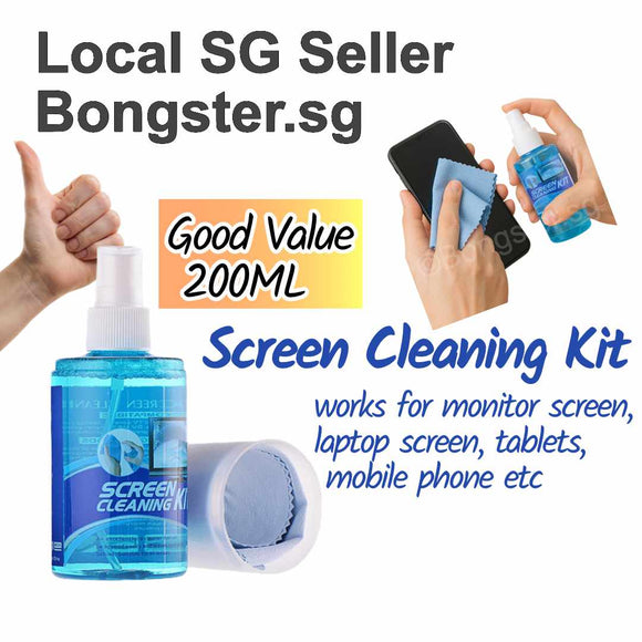 Screen Cleaning Kit 200ML with fibre cloth for monitor laptop screen mobile phones tablets