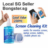 Screen Cleaning Kit 200ML with fibre cloth for monitor laptop screen mobile phones tablets