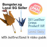 DIY leather crane material product pack with instructions provided
