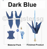 DIY leather crane material product pack with instructions provided