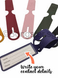 Luggage Travel Name Tag Travel PU Leather 6 colours