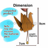 DIY leather crane material product pack with instructions provided