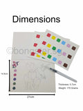 Watercolour painting papers 20 sheets with paint and paintbrush DIY adults and kids