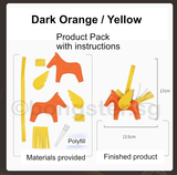 DIY leather Hot Flying Horse material product pack with instructions provided