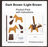 DIY leather Hot Flying Horse material product pack with instructions provided