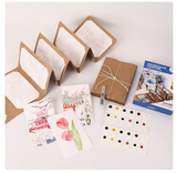 Watercolour painting papers Accordian frame style with paint and paintbrush DIY adults and kids