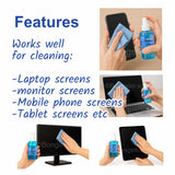 Screen Cleaning Kit 200ML with fibre cloth for monitor laptop screen mobile phones tablets
