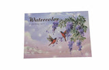 Watercolour painting papers 20 sheets with paint and paintbrush DIY adults and kids