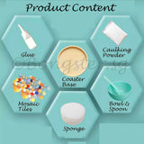 DIY mosaic wood coaster Artistic Series many designs