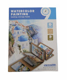 Watercolour painting papers Accordian frame style with paint and paintbrush DIY adults and kids