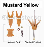 DIY leather crane material product pack with instructions provided