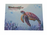 Watercolour painting papers 20 sheets with paint and paintbrush DIY adults and kids