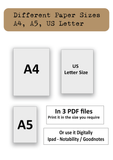 Plant Care Journal, Printable, A4, A5, letter size, Digital download V2