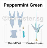 DIY leather crane material product pack with instructions provided