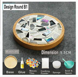 DIY mosaic wood coaster Artistic Series many designs