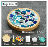 DIY mosaic wood coaster Artistic Series many designs