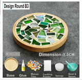 DIY mosaic wood coaster Artistic Series many designs