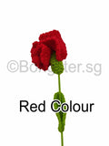 Crochet knitted Carnation flower for gift idea home decor