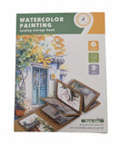 Watercolour painting papers Accordian frame style with paint and paintbrush DIY adults and kids