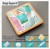 DIY mosaic wood coaster Artistic Series many designs