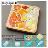 DIY mosaic wood coaster Artistic Series many designs
