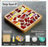 DIY mosaic wood coaster Artistic Series many designs