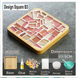 DIY mosaic wood coaster Artistic Series many designs