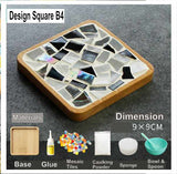 DIY mosaic wood coaster Artistic Series many designs