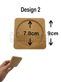 Wooden Cup Coaster 5 designs minimalist look