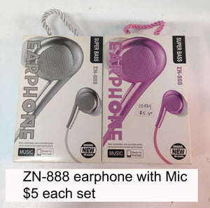 Earphone with microphone ZN-888