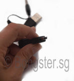 Retractable mini USB Male to USB type A Male with audio cable