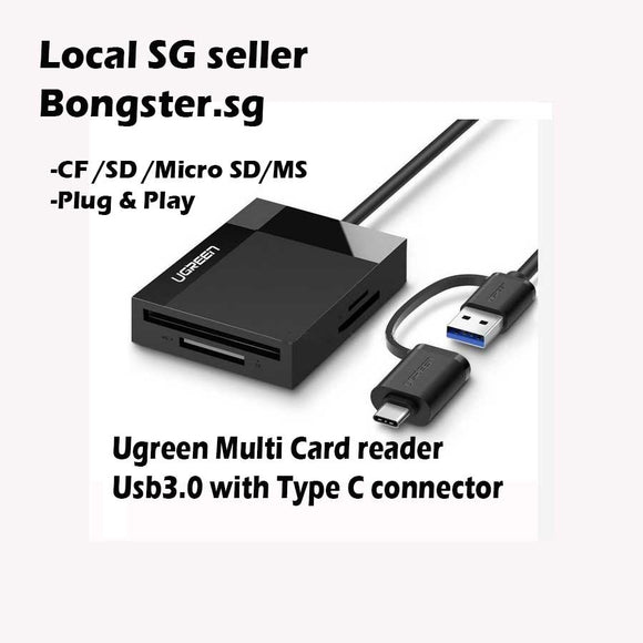 Ugreen 40755 multi card reader CF SD micro sd MS to type C USB 3.1