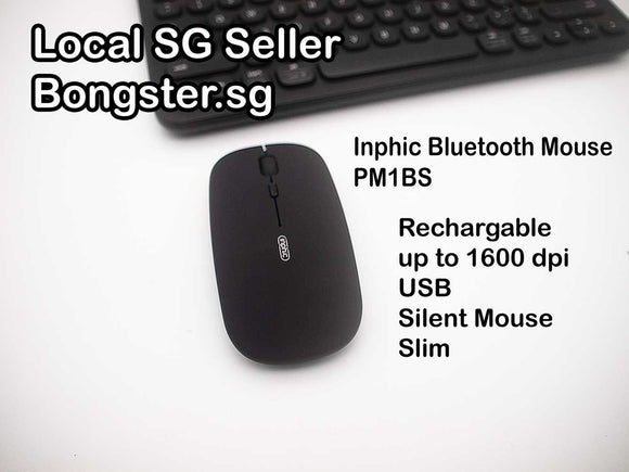 Inphic silent wireless bluetooth mouse rechargeble PM1BS