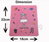 Monster theme fabric mousepad 2 units per set