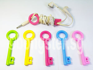key shape earphone cable winder(5 Pieces)