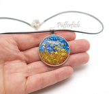 Metallic Gold Sea creatures cast in resin with matching cord