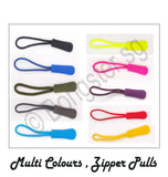 Colourful zipper Pulls for clothes and bags ( 4 pieces)